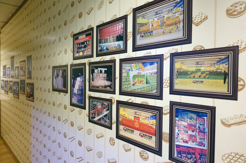 Wall of Julie's history inside their Melacca factory